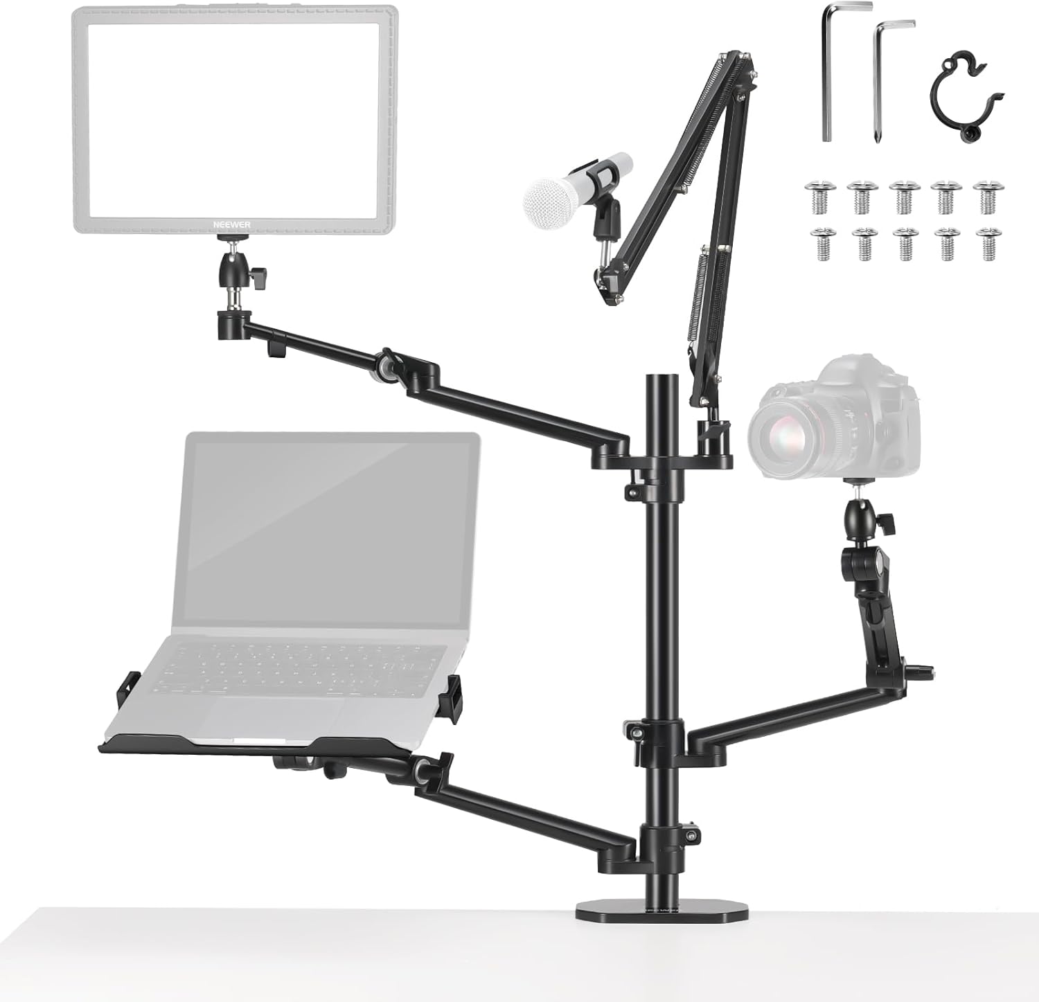 Photography Lighting Rig - Overhead Camera Stand Desk Mount Rig