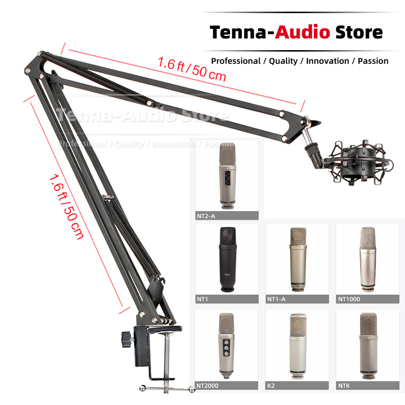 Boom Arm Stand - Tabletop Suspension Scissor Boom Arm Microphone