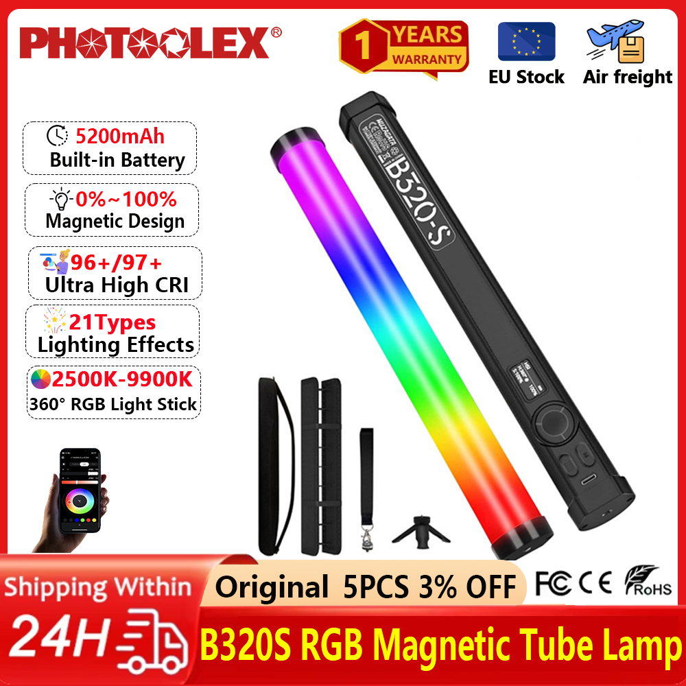 Photography Lighting Type - PHOTOLEX RGB Colorful Stick Light Wand