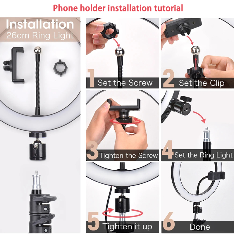 16/26/33cm Selfie Ring Light P – обзор и цена Photography Lighting Home