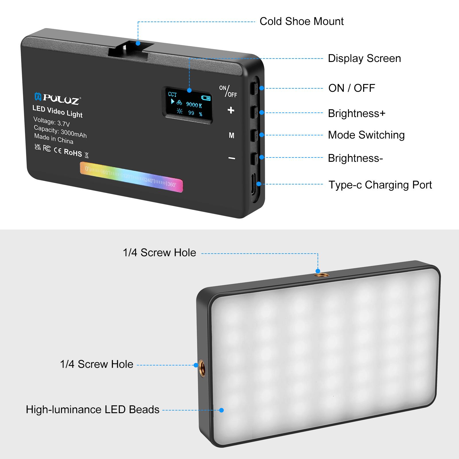 PULUZ Pocket Light 140 LEDs RG – обзор и цена Photography Lighting Type