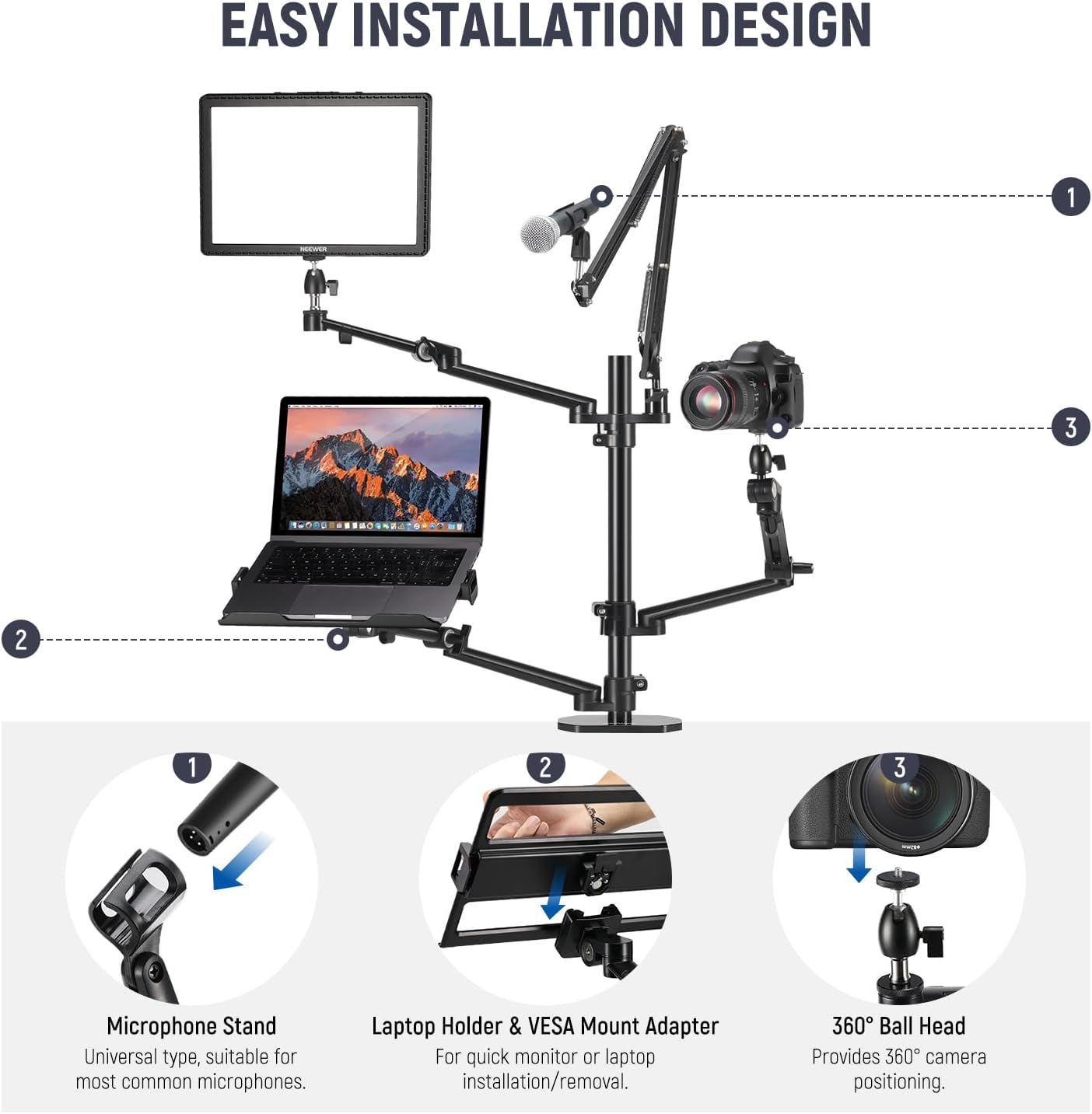 Overhead Camera Stand Desk Mou – обзор и цена Photography Lighting Rig