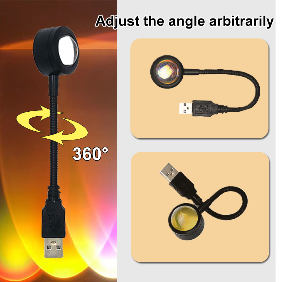 1x USB Sunset Lamp LED Rainbow – обзор и цена Photography Lighting Home