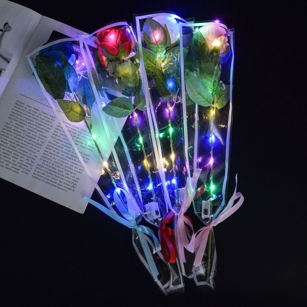 Glowing Artificial Rose Flower – обзор и цена Photography Lighting Home