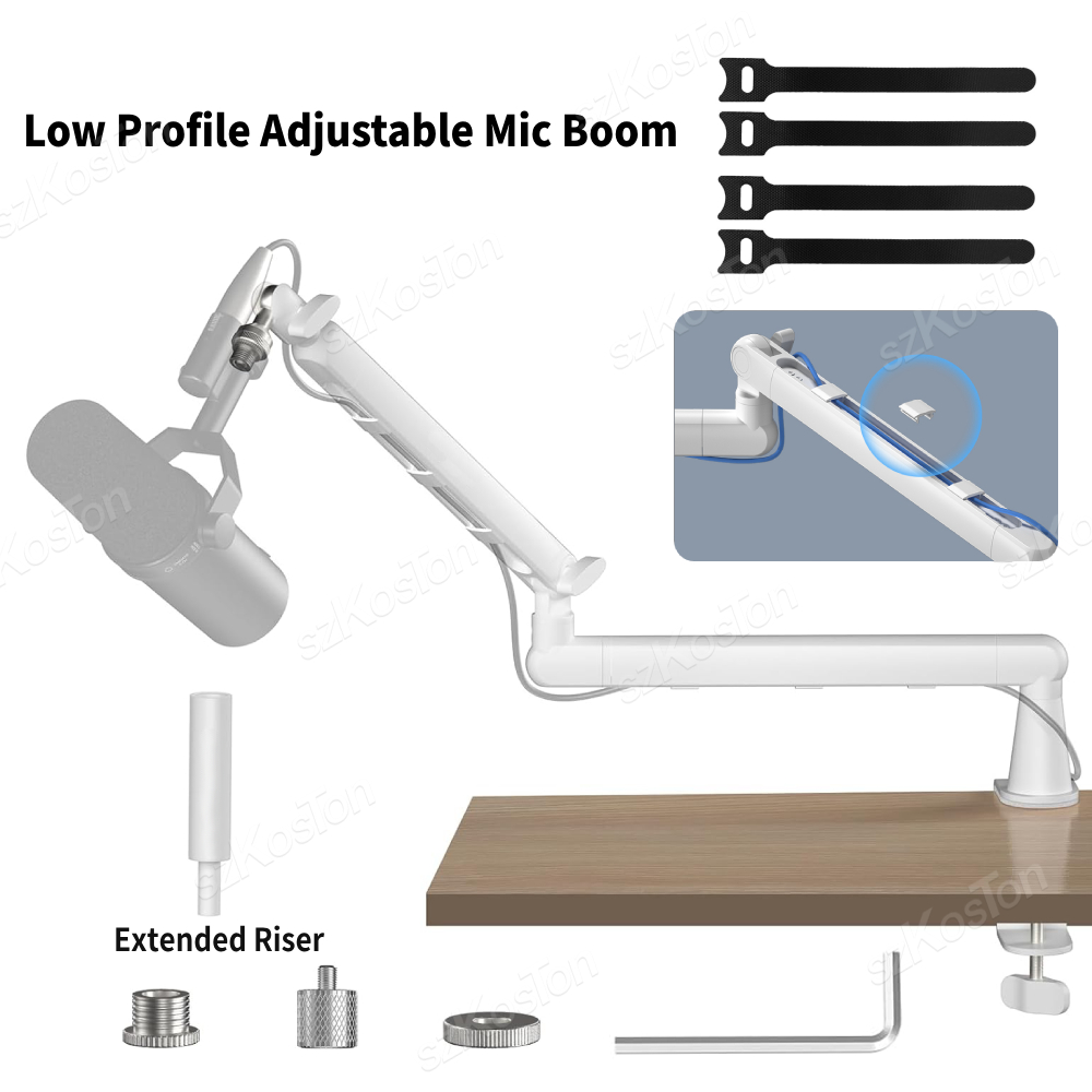 White Microphone Boom Arm Adju – обзор и цена Boom Arm Stand
