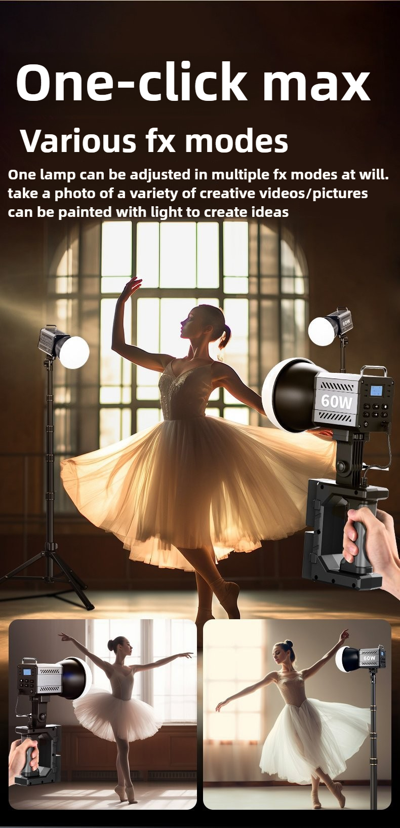 60W Tri-Color Video Light 2700 – обзор и цена Photography Lighting Home