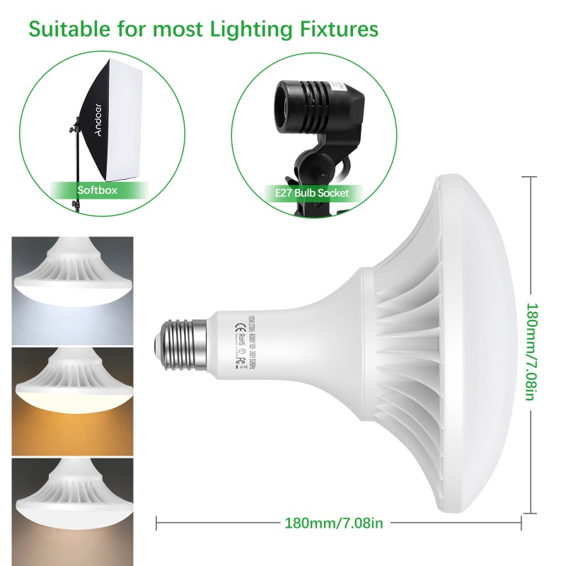 Andoer 150W LED Light Bulb Pho – обзор и цена Photography Lighting Lamp