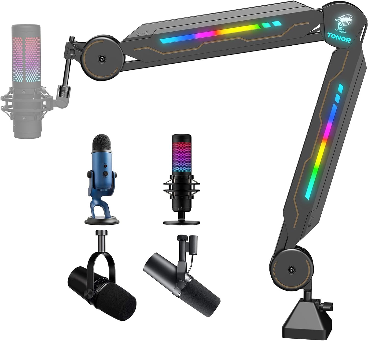 RGB Mic Stand with 11 Light Mo – обзор и цена Boom Arm Stand