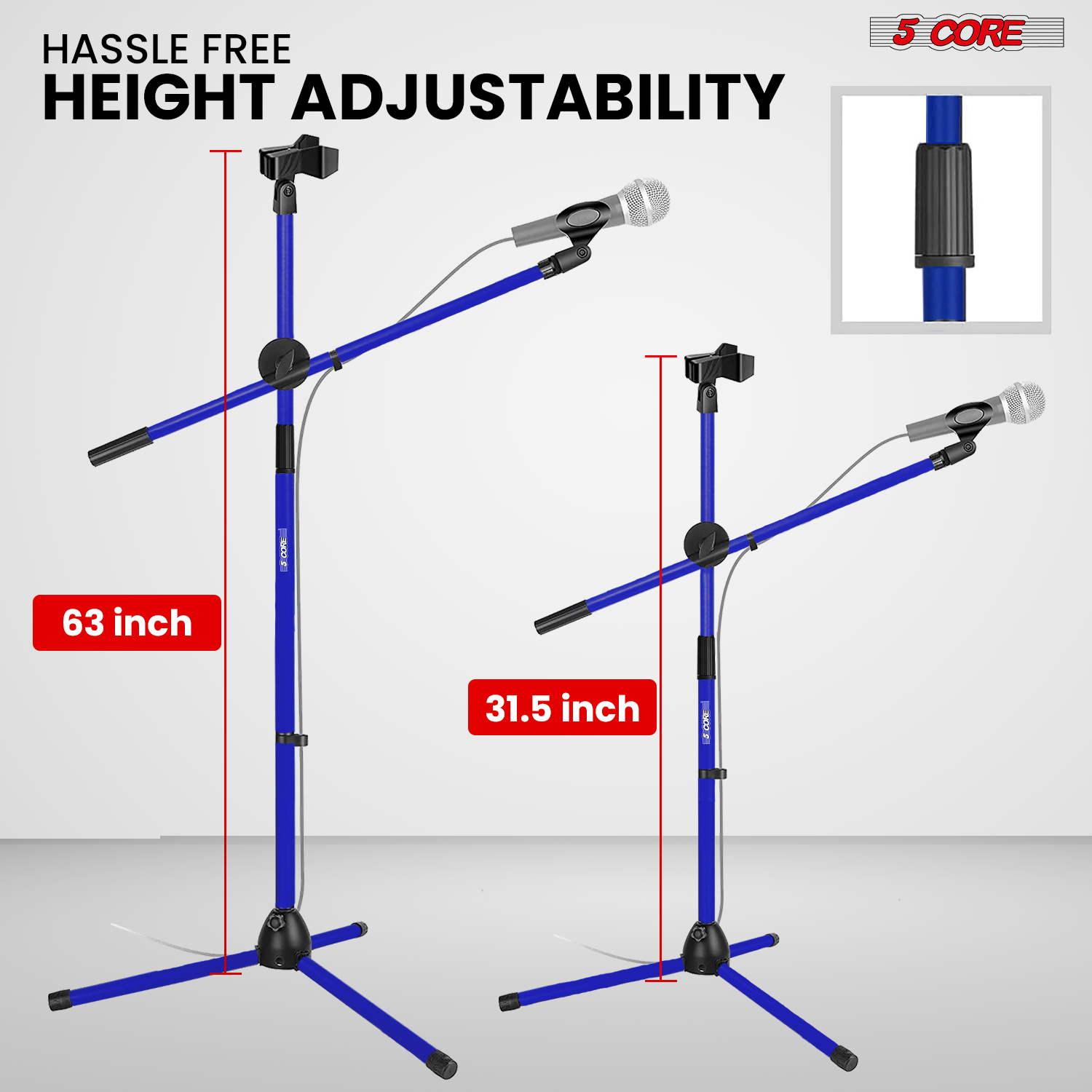 5 Core Mic Stand Floor Height  – обзор и цена Boom Arm Stand